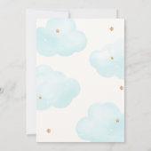 Neutrale Cloud Nine Stars Babydusche Dankeskarte (Rückseite)