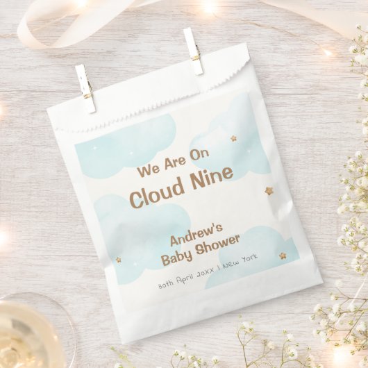 Neutrale Cloud Nine Stars Babydusche Geschenktütchen (Ausgeschnitten)