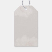 Neutrale Clouds Baby Shower Girl Geschenkmarke Geschenkanhänger (Rückseite)