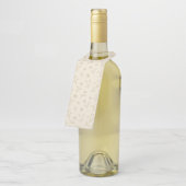 Neutrale Creme Eleganter Botanischer Garten Flaschenanhänger (Angewinkelt)