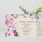 Neutrale Creme Elfenbein jedes Alter Geburtstag Ab Einladung (Stehend Vorderseite)