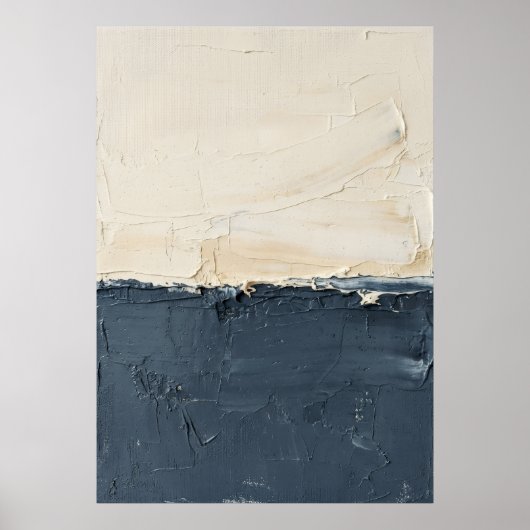 Neutrale Creme-Impasto-Strukturputz Abstract Mi Poster (Vorne)