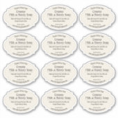 Neutrale cremefarbene Vintage Seife Aufkleber (Vorderseite)