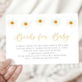 Neutrale Daisy Baby Shower Books für Babykarte Einladung
