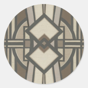 Neutrale Deko-Platte I Runder Aufkleber