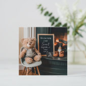 Neutrale digitale Schwangerschaftsankündigung Feiertagskarte (Stehend Vorderseite)