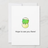 Neutrale Dinosaurier Babydusche Niedlich einladen Einladung (Rückseite)