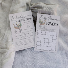 Neutrale, doppelseitige Babyduschspiele