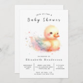 Neutrale Duck-Babydusche Einladung (Vorne/Hinten)