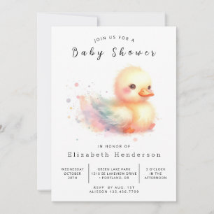 Neutrale Duck-Babydusche Einladung