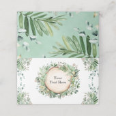 Neutrale Dusche aus botanischem Wald in rustikaler Platzkarte (Außenseite Aufgefaltet)