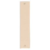 Neutrale Ecru Beige mit Monogram Initial Kurzer Tischläufer (Vorderseite)