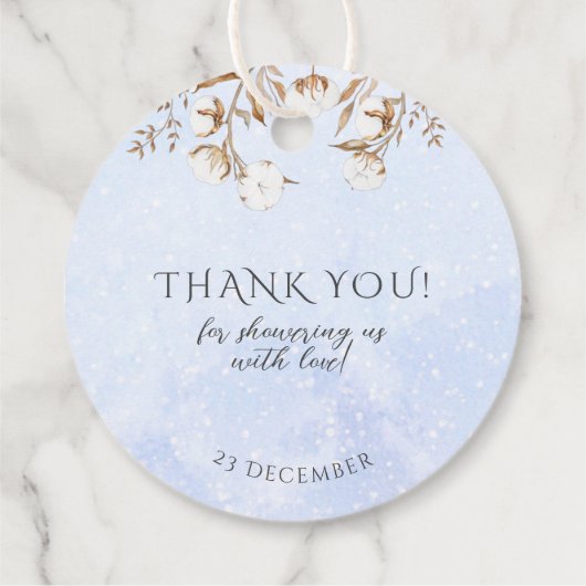 Neutrale Eichhörnchendusche für das Wintergeschlec Geschenkanhänger (Rückseite)