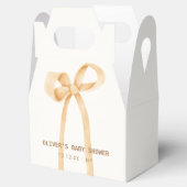 Neutrale, einfache Bow-Babydusche Geschenkschachtel (Geöffnet)
