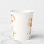 Neutrale, einfache Bow-Babydusche Pappbecher (Links)