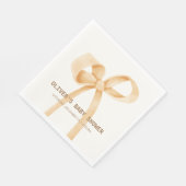 Neutrale, einfache Bow-Babydusche Serviette (Ecke)