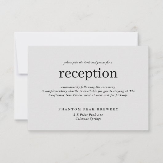 neutrale, einfache Hochzeitsempfehlung Save The Date (Vorderseite)