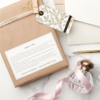 Neutrale, einfache Minimalistische Candle Care-Anl Rechteckiger Aufkleber