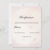 Neutrale Einladung zur Hochzeit mit Seideneinladun (Rückseite)