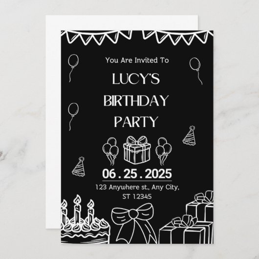 Neutrale Einladungen (Vorne/Hinten)