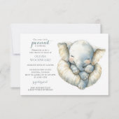 Neutrale Elefantendusche Einladung (Vorderseite)