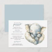 Neutrale Elefantendusche Einladung (Vorne/Hinten)