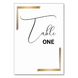 Neutrale Elegant Einfache Hochzeit Minimalistisch Tischnummer