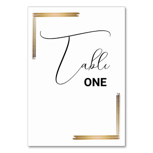 Neutrale Elegant Einfache Hochzeit Minimalistisch Tischnummer (Vorderseite)