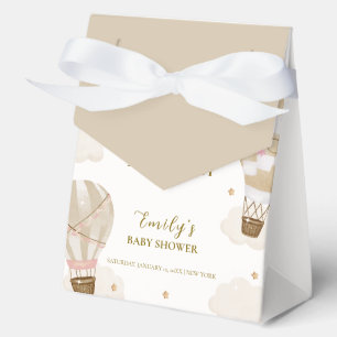 Neutrale Elegante Boho Heißluftballon-Baby-Party  Geschenkschachtel
