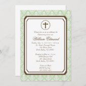 Neutrale Elegante Einladung zur Feier - Grün (Vorne/Hinten)