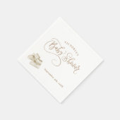Neutrale, elegante Script-Baby-Dusche Serviette (Ecke)