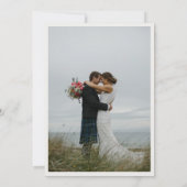 Neutrale Elegante Wildblume Foto Hochzeit Save The Date (Rückseite)