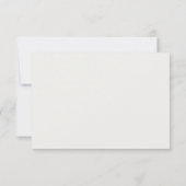 Neutrale Elegante Wildblume Hochzeit RSVP Karte (Rückseite)