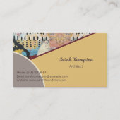 Neutrale Eleganz mit QR-Code für Abstrakte Akzente Visitenkarte (Vorderseite)