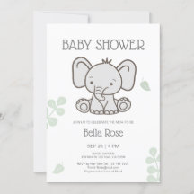 Neutrale Elephant Babydusche