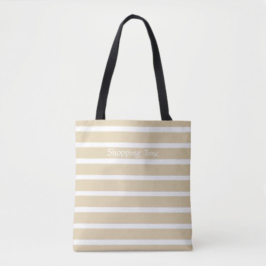 Neutrale Elfenbeinstreifen Tasche (Vorderseite)