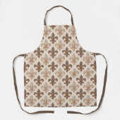 Neutrale Erde Royal Fleur-de-lis Stil  Schürze (Vorderseite)