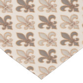 Neutrale Erde Royal Fleur-de-lis Stil Tischdecke (Schrägansicht)