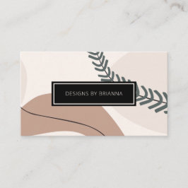 Neutrale Erdfarben moderner Abstrakter Kunst Visitenkarte