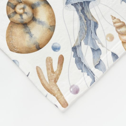 Neutrale Erdfarben Pastellmeere Fleecedecke (Ecke)