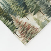 Neutrale Erdfarben Weihnachtsbaumwald Winter Fleecedecke (Ecke)