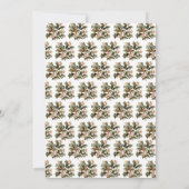 Neutrale erdfarbene grüne Weihnachtsbaumruste Einladung (Rückseite)