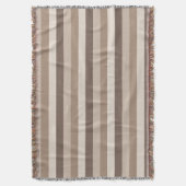 Neutrale Erdtöne Streifen Muster Design Decke (Vorderseite Vertikal)