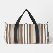 Neutrale Erdtöne Streifen Muster Design  Duffle Bag (Vorderseite)