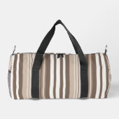 Neutrale Erdtöne Streifen Muster Design  Duffle Bag (Rückseite)