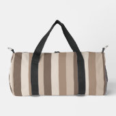 Neutrale Erdtöne Streifen Muster Design Duffle Bag (Vorderseite)