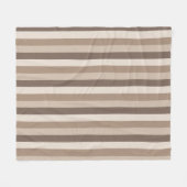 Neutrale Erdtöne Streifen Muster Design Fleecedecke (Vorderseite (Horizontal))