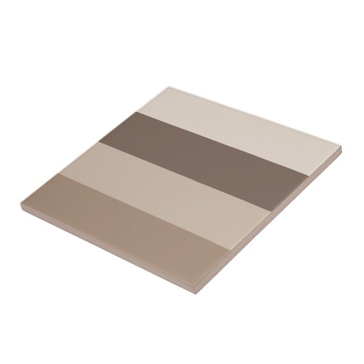Neutrale Erdtöne Streifen Muster Design  Fliese (Seite)