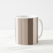 Neutrale Erdtöne Streifen Muster Design Kaffeetasse (VorderseiteRechts)