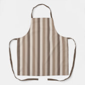 Neutrale Erdtöne Streifen Muster Design Schürze (Vorderseite)